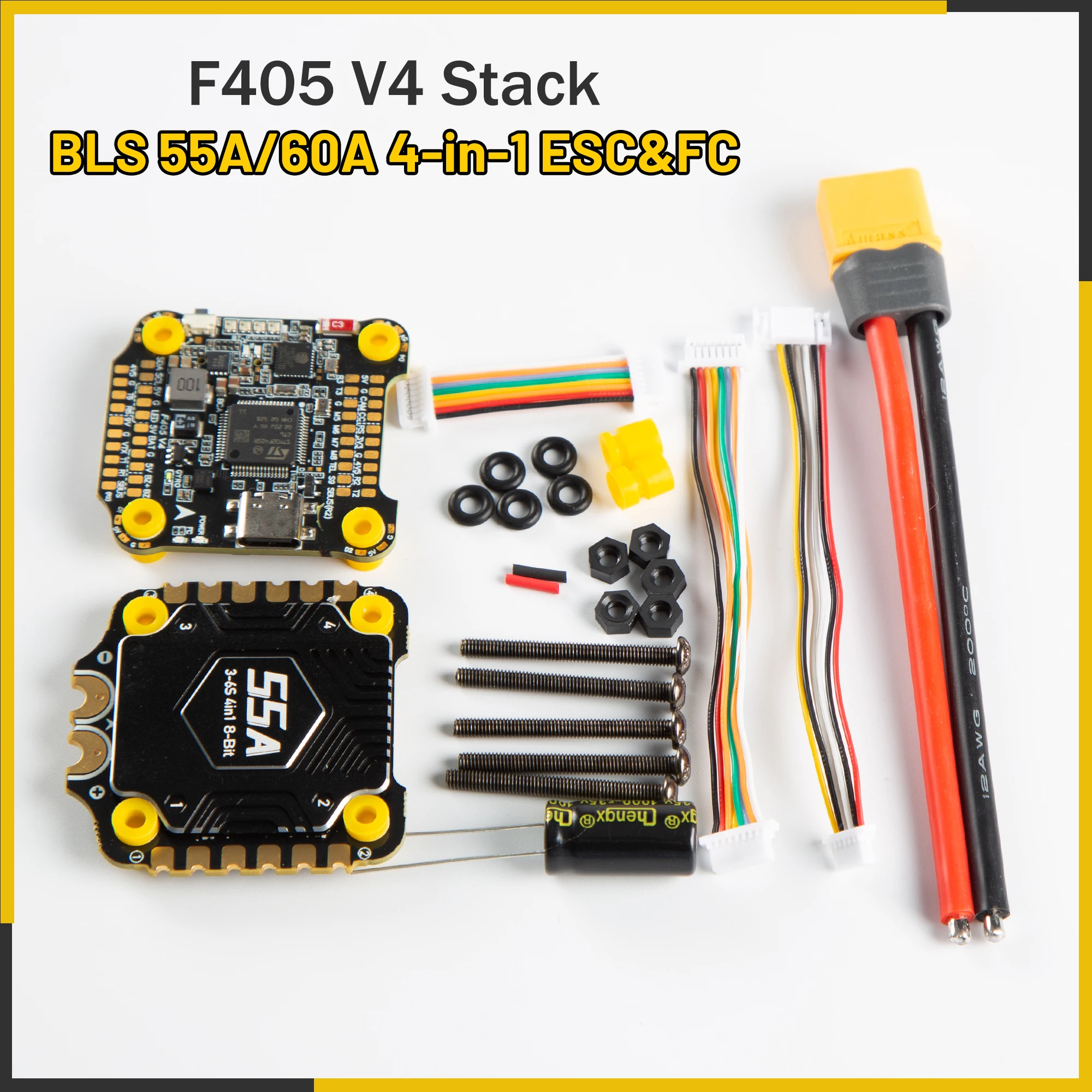 F405 V4 BLS 55A/60A 30x30 FC&ESC Stack F405 Контроллер полета 3-6S LiPo AT7456E Чип BLHELI_S 55A 4in1 ESC для деталей дрона FPV
F405 V4 BLS 55A/60A 30x30 FC&ESC Stack F405 Контроллер полета 3-6S LiPo AT7456E Чип BLHELI_S 55A 4in1 ESC для деталей дрона FPV