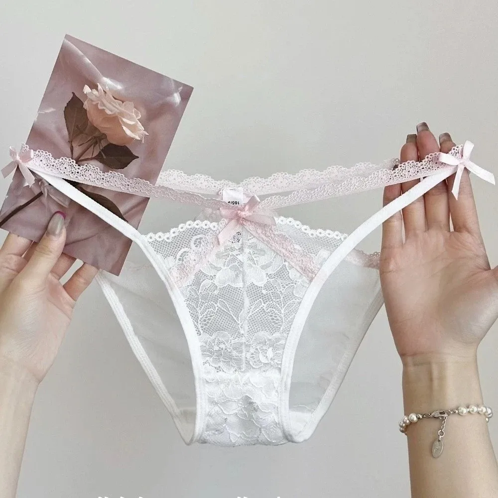 Patchwork Bow Lace Flower Panties Seamless Transparent Lace Mesh Briefs Hollow Mid Waist Women Underwear Gifts
Patchwork Bow Lace Flower Panties Seamless Transparent Lace Mesh Briefs Hollow Mid Waist Women Underwear Gifts