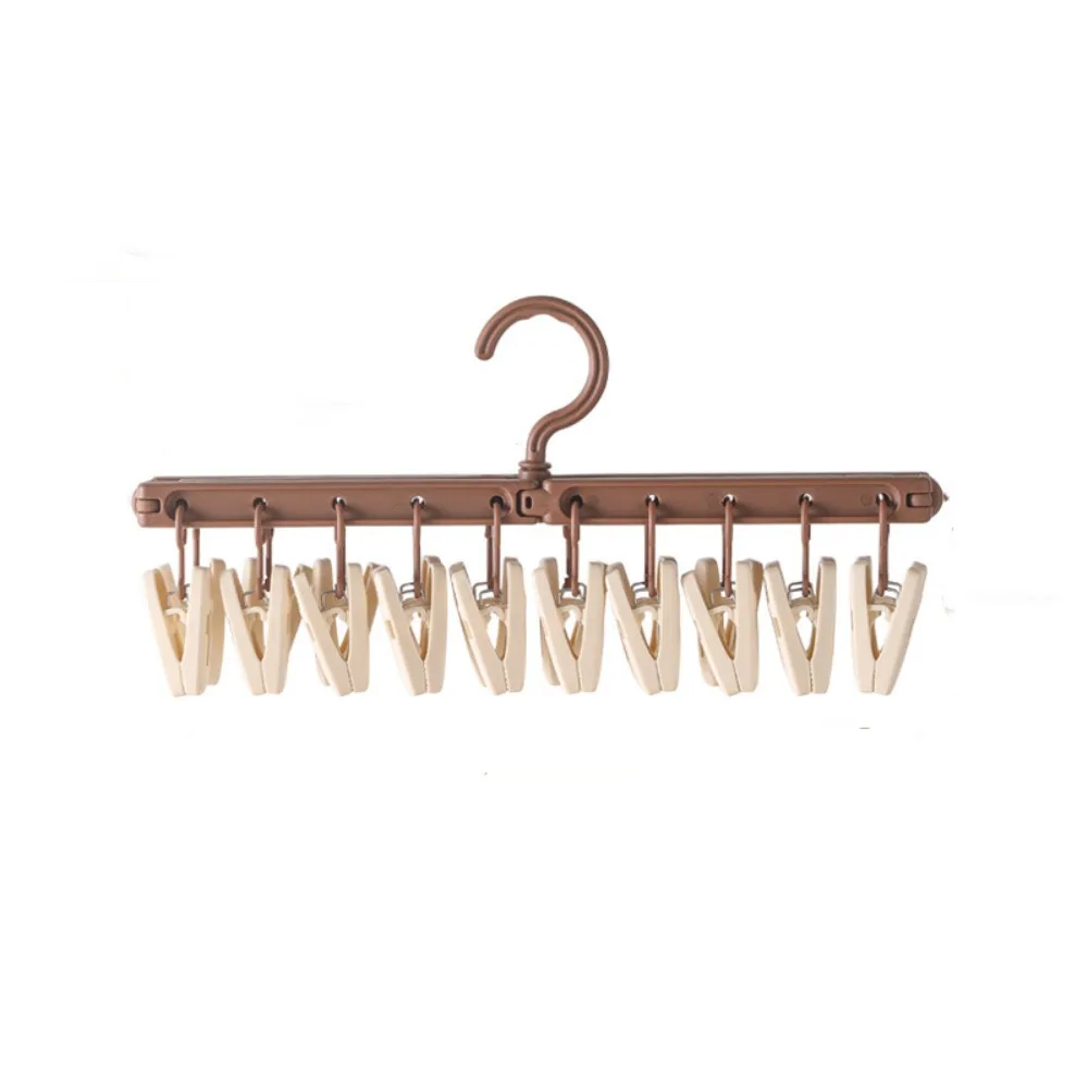 Rotatable Coat Hanger with Clips Windproof Adjustable Underwear Sock Clips Foldable Space Saving Clothes Drying Hanger Dormitory
Rotatable Coat Hanger with Clips Windproof Adjustable Underwear Sock Clips Foldable Space Saving Clothes Drying Hanger Dormitory
