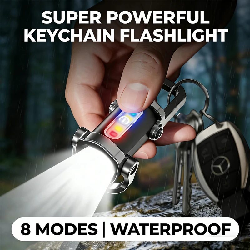 500LM Mini COB LED Keychain Flashlight USB Rechargeable Hanging Work Light Waterproof Keyring Camping Walking EDC Pocket Lamp
500LM Mini COB LED Keychain Flashlight USB Rechargeable Hanging Work Light Waterproof Keyring Camping Walking EDC Pocket Lamp