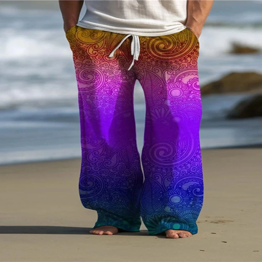 2025 Summer men's retro casual pants, 3D six-color gradient printed outdoor daily street straight pants
2025 Summer men's retro casual pants, 3D six-color gradient printed outdoor daily street straight pants