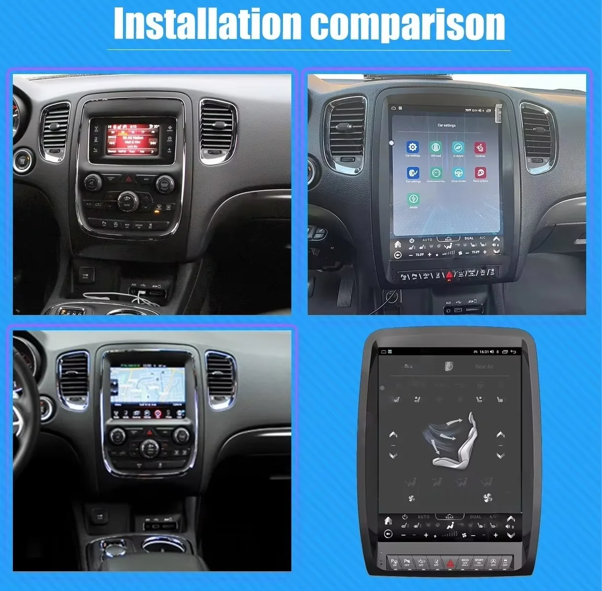Android Auto HD Touch Screen Car Radio For Dodge Durango 2011-2020 Wireless Carplay Stereo Multimedia Player GPS Navigation
Android Auto HD Touch Screen Car Radio For Dodge Durango 2011-2020 Wireless Carplay Stereo Multimedia Player GPS Navigation