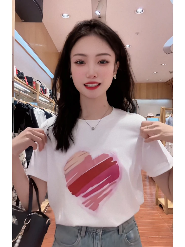 Plus Size Summer T Shirt Fresh White T-shirt Summer Personality Simple Love Print Casual Large Size Women's T-shirt Peplum
Plus Size Summer T Shirt Fresh White T-shirt Summer Personality Simple Love Print Casual Large Size Women's T-shirt Peplum