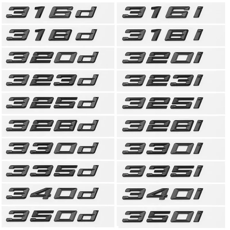 3D Car Letters Rear Trunk Emblem Badge Sticker For BMW 3 Series E90 E46 F30 F31 E36 316d 318d 325d 328d 320d 318i 320i 325i Logo
3D Car Letters Rear Trunk Emblem Badge Sticker For BMW 3 Series E90 E46 F30 F31 E36 316d 318d 325d 328d 320d 318i 320i 325i Logo