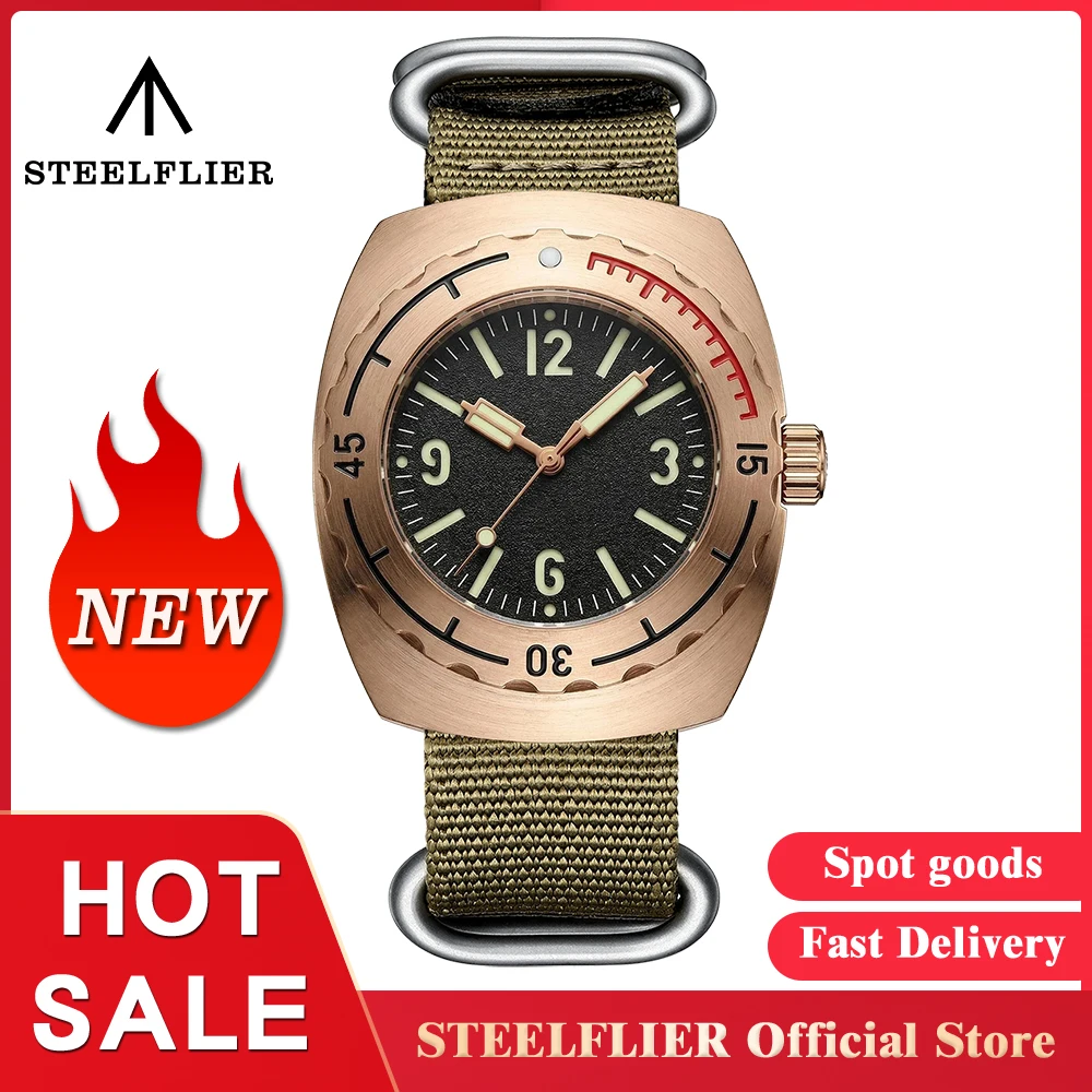 STEELFLIER Official SF769S Bronze Luxury Mechanical Watch NH35 Automatic Movement Super Luminous 50Bar Waterproof Men Wristwatch
STEELFLIER Official SF769S Bronze Luxury Mechanical Watch NH35 Automatic Movement Super Luminous 50Bar Waterproof Men Wristwatch