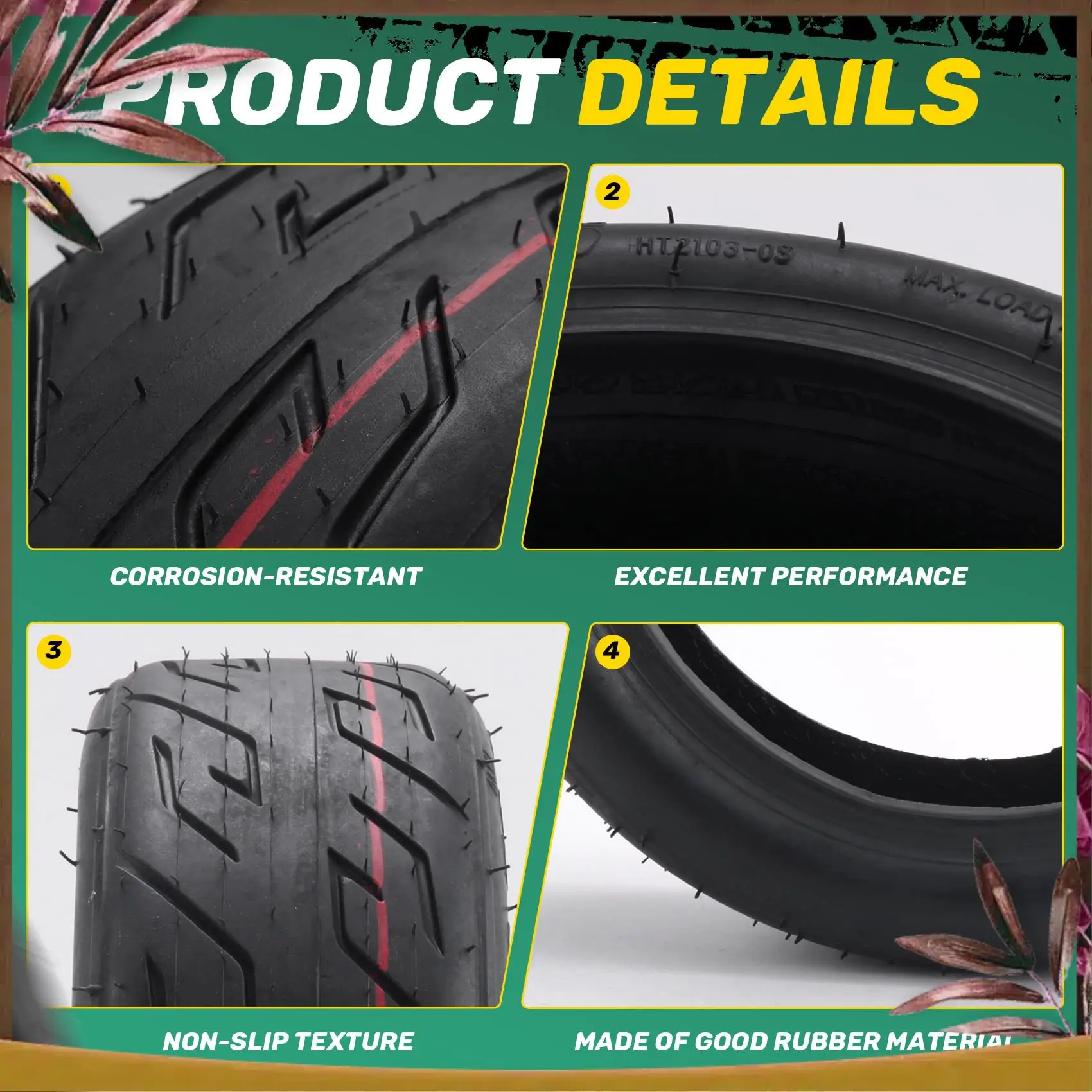 AB59-10X2.70-6.5 Tire 10 Inch Solid Tire Thickening And Wear Resistance Tyre Electric Scooter Parts
AB59-10X2.70-6.5 Tire 10 Inch Solid Tire Thickening And Wear Resistance Tyre Electric Scooter Parts
