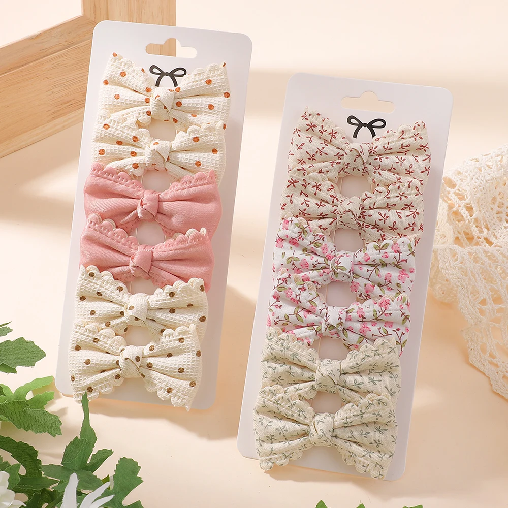 6pcs/set Lovely Floral Print Hair Bow Clips for Baby Girls Fresh Pastoral Cotton Hairpin Barrettes Headwear Hair Accessories
6pcs/set Lovely Floral Print Hair Bow Clips for Baby Girls Fresh Pastoral Cotton Hairpin Barrettes Headwear Hair Accessories