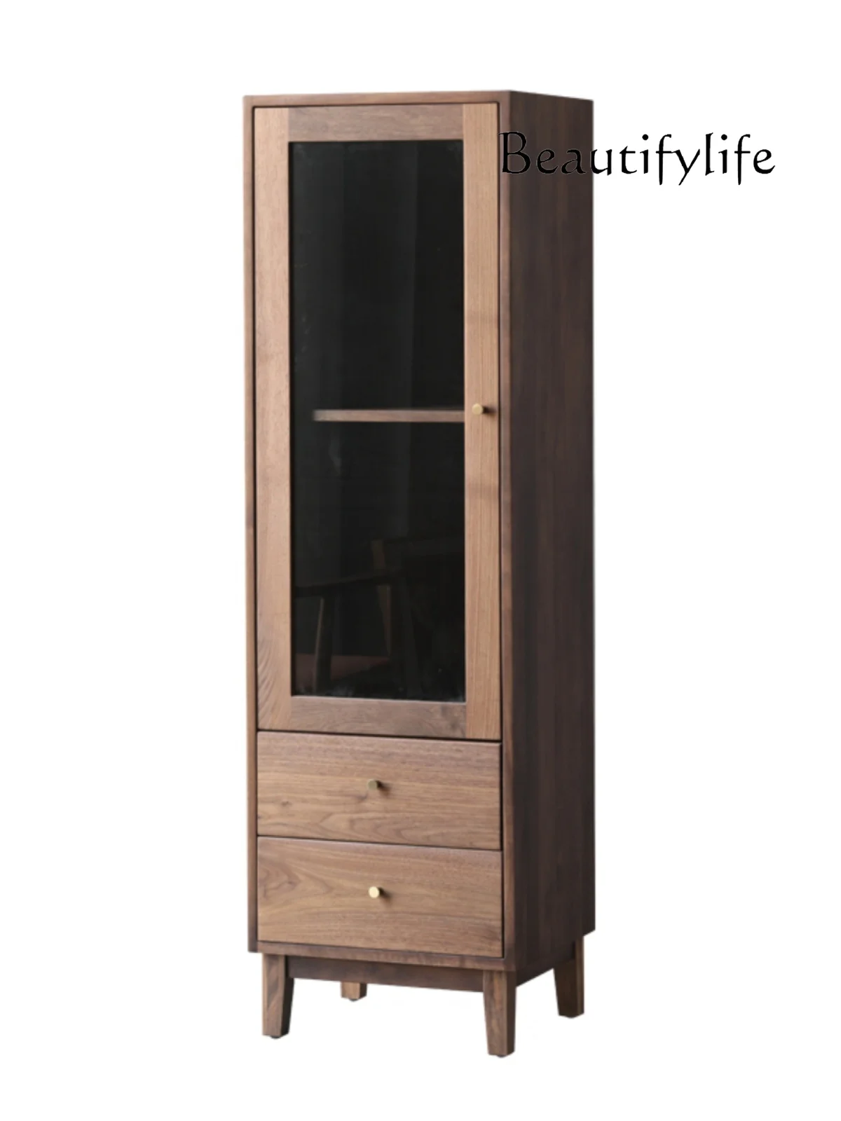 North America Black Walnut Glass Bookcase Nordic Solid Wood Side Cabinet Study Floor Storage Cabinet
North America Black Walnut Glass Bookcase Nordic Solid Wood Side Cabinet Study Floor Storage Cabinet
