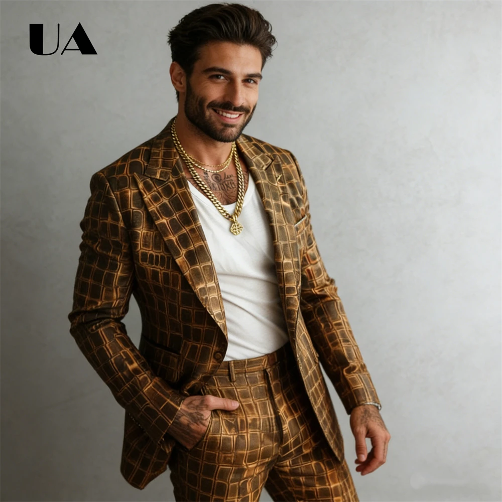 2026 New Fashion Men's Two Piece Suit Jacket Pants Single Breasted Tuxedo Party Prom Suit Attire XS-3XL High Street Suits
2026 New Fashion Men's Two Piece Suit Jacket Pants Single Breasted Tuxedo Party Prom Suit Attire XS-3XL High Street Suits