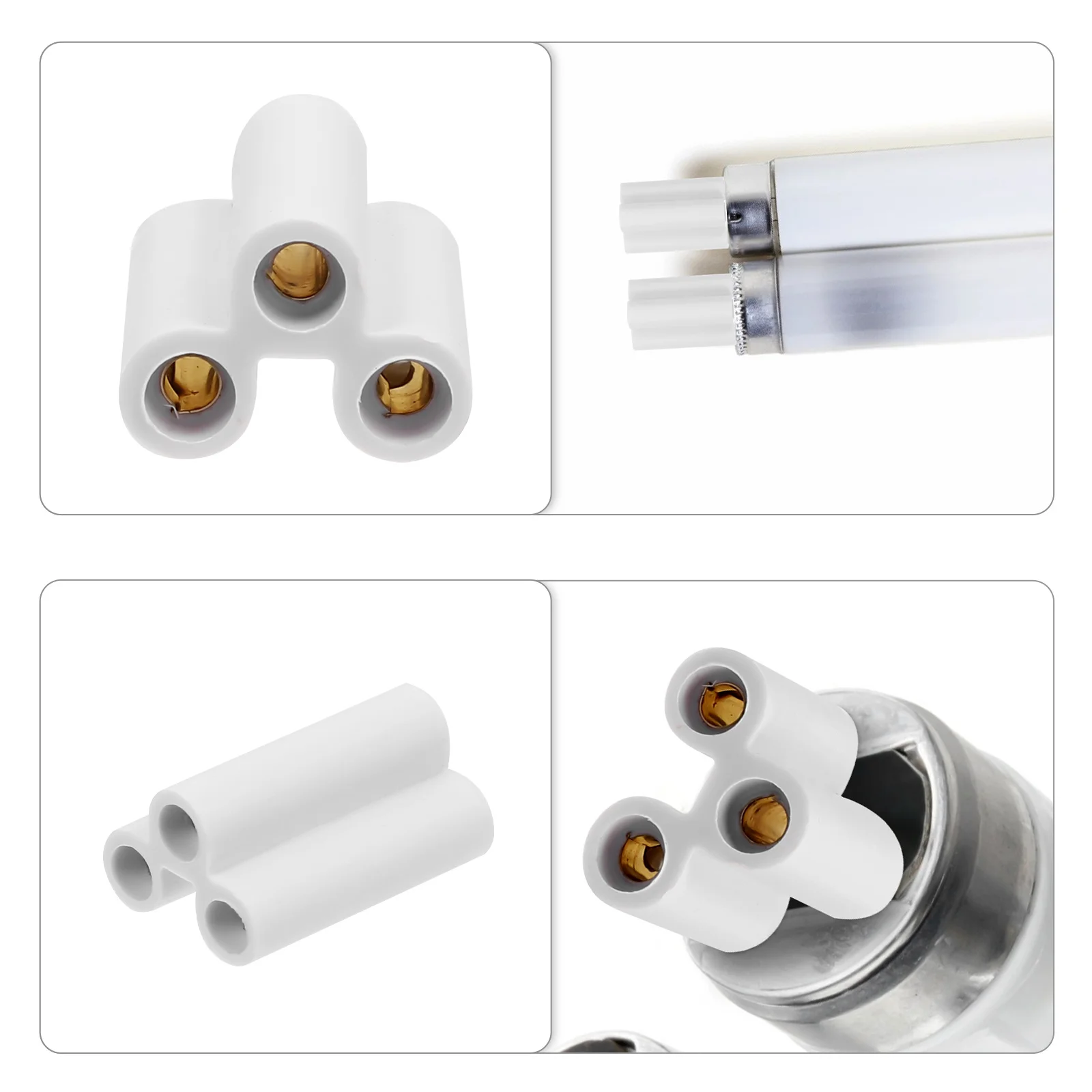 LALAFINA 20pcs LED Tube Light Connector Set Silver Pin Adapter for Indoor Fluorescent Lamp PVC Socket
LALAFINA 20pcs LED Tube Light Connector Set Silver Pin Adapter for Indoor Fluorescent Lamp PVC Socket