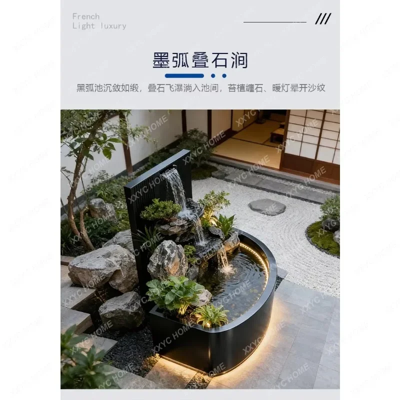 GGInk arc Shijian balcony stainless steel fish pond flower box metal flowing water ornament outdoor
GGInk arc Shijian balcony stainless steel fish pond flower box metal flowing water ornament outdoor
