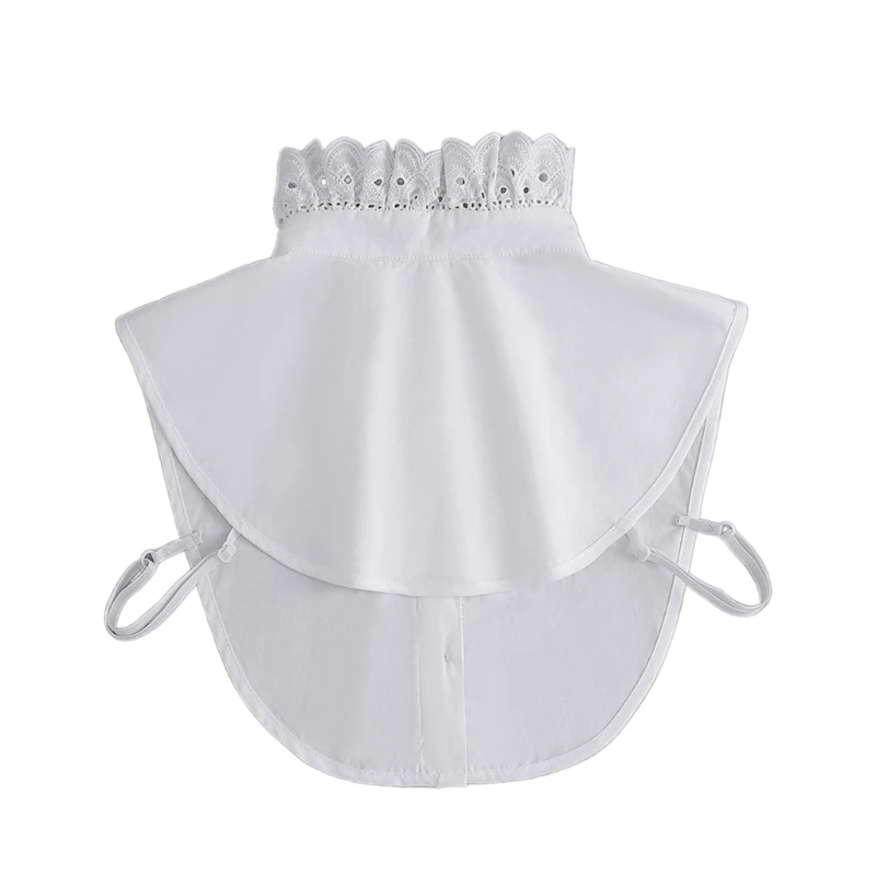 Detachable White Half Shirt Ruffle Lace Patchwork Fake Collar Button Up Blouses Drop shipping
Detachable White Half Shirt Ruffle Lace Patchwork Fake Collar Button Up Blouses Drop shipping