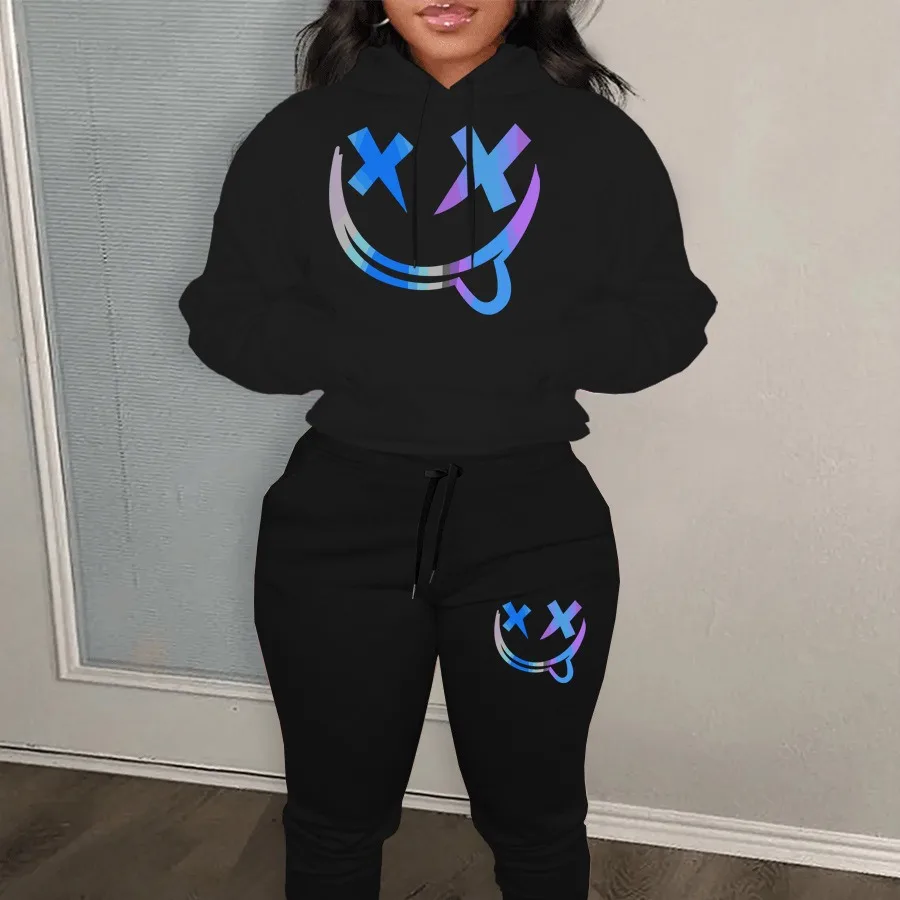 Women's High Quality Outfits Letter-printed Long-sleeved Drawstring Hoodie Girdling Pants Extravagant Suit Female 2-piece Set
Women's High Quality Outfits Letter-printed Long-sleeved Drawstring Hoodie Girdling Pants Extravagant Suit Female 2-piece Set