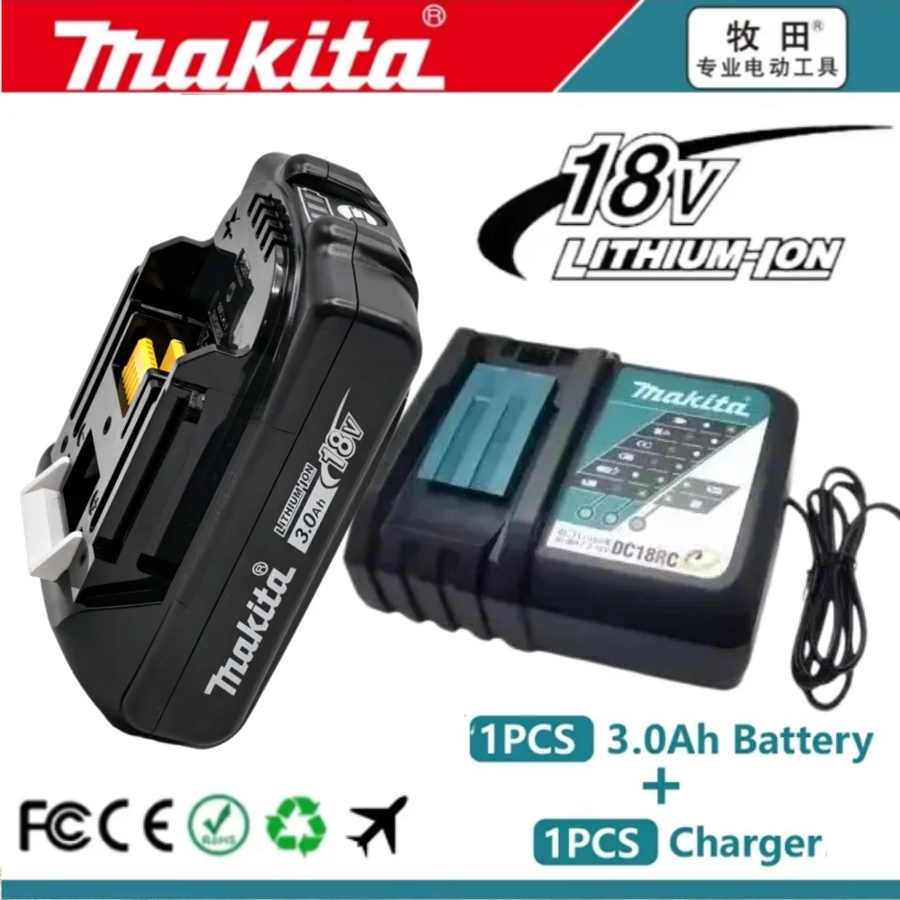 Makita 18V 3Ah Li-Ion Rechargeable Battery 18v drill Replacement Batteries BL1830 BL1840 BL1850 BL1860B
Makita 18V 3Ah Li-Ion Rechargeable Battery 18v drill Replacement Batteries BL1830 BL1840 BL1850 BL1860B