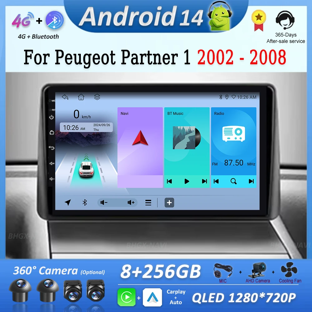 Для Peugeot Partner 1 2002-2008 WiFi Android 14 с разделенным экраном Автомобильный видео Мультимедийный плеер Навигация GPS Bluetooth Автоинструменты
Для Peugeot Partner 1 2002-2008 WiFi Android 14 с разделенным экраном Автомобильный видео Мультимедийный плеер Навигация GPS Bluetooth Автоинструменты