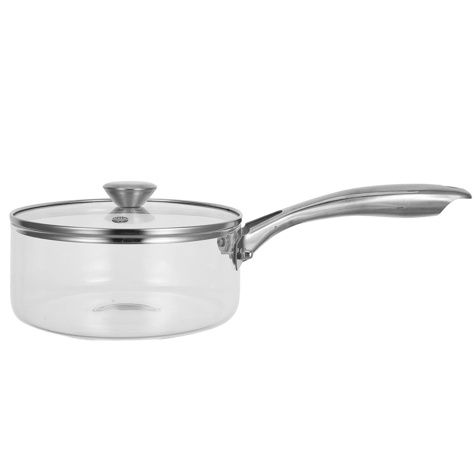 Mini Glass Cooking Pot with Stainless Steel Handle High Borosilicate Heat Resistant Soup Pan for Boiling Noodles Milk Stovetop
Mini Glass Cooking Pot with Stainless Steel Handle High Borosilicate Heat Resistant Soup Pan for Boiling Noodles Milk Stovetop