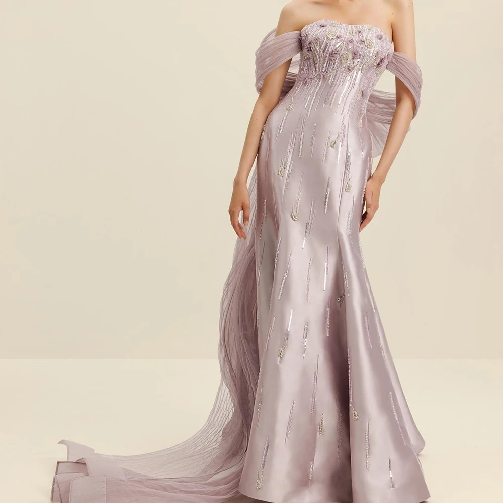 Customized Fashion Sequined Bow Strapless Floor LengthEvening Dress Mermaid Satin Sweep Train Off The Shoulder платье вечернее
Customized Fashion Sequined Bow Strapless Floor LengthEvening Dress Mermaid Satin Sweep Train Off The Shoulder платье вечернее