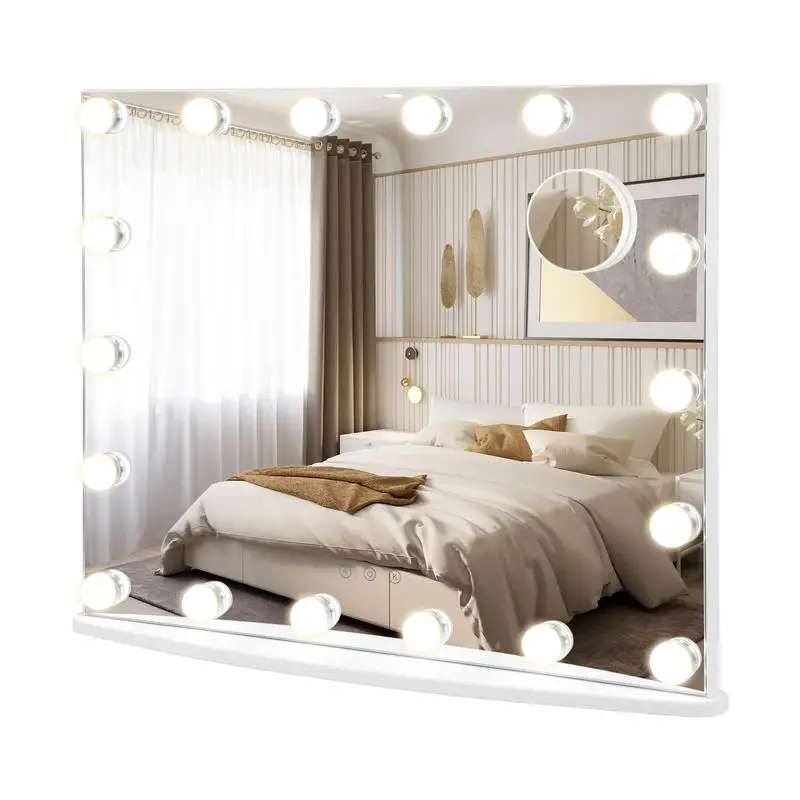 Vanity Mirror with 18 Dimmable LED Bulbs and 3 Color Lighting Modes-White
Vanity Mirror with 18 Dimmable LED Bulbs and 3 Color Lighting Modes-White
