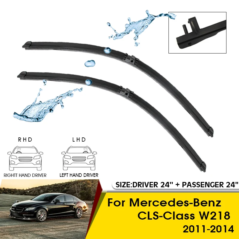 Car Wiper Blades For Mercedes-Benz CLS-Class W218 2011-2014 Windshield Windscreen Front Window Blades 24"+24" Car Accessories
Car Wiper Blades For Mercedes-Benz CLS-Class W218 2011-2014 Windshield Windscreen Front Window Blades 24"+24" Car Accessories