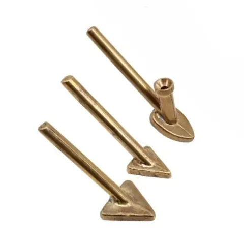 3pc Soldering Iron Tips Copper Repair Triangular Smoothing Head Welding Tips Iron Plastic Welder-Replacement Tips For 80 Watt