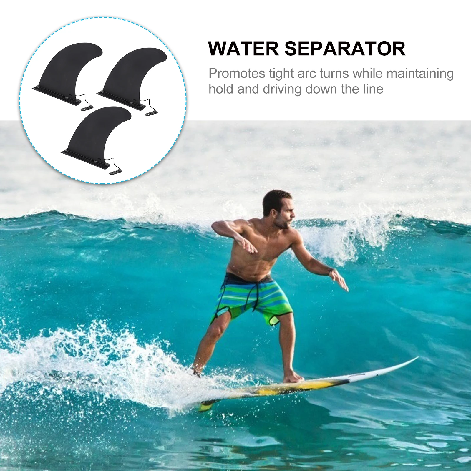 3 Pcs Surfboard Paddleboarding Clip-on Water Divider Nylon Longboard Fin Trap Center Black Separator
3 Pcs Surfboard Paddleboarding Clip-on Water Divider Nylon Longboard Fin Trap Center Black Separator