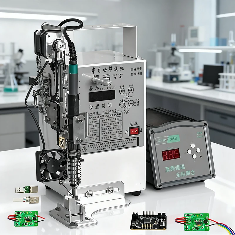 Top Automatic Tin Feeding Soldering Machine Foot-Operated Soldering Station Plug Circuit Board USB Welding Equipment Spot Welder
Top Automatic Tin Feeding Soldering Machine Foot-Operated Soldering Station Plug Circuit Board USB Welding Equipment Spot Welder