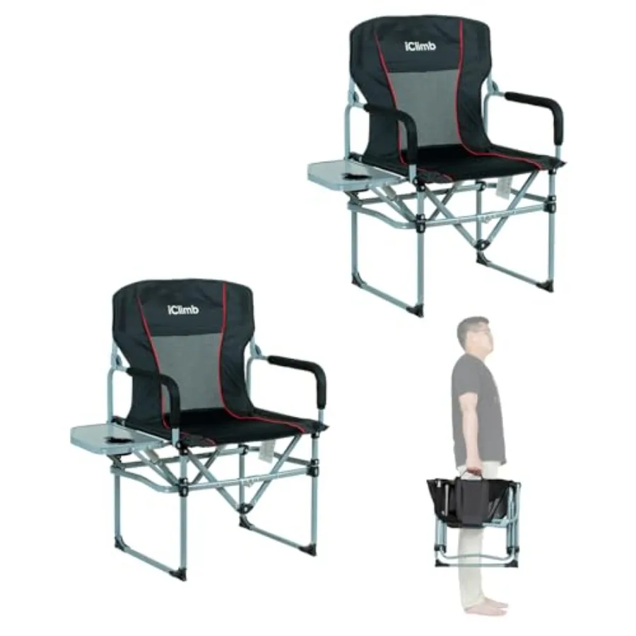 Heavy Duty Compact Camping Folding Mesh Chair with Side Table and Handle
Heavy Duty Compact Camping Folding Mesh Chair with Side Table and Handle