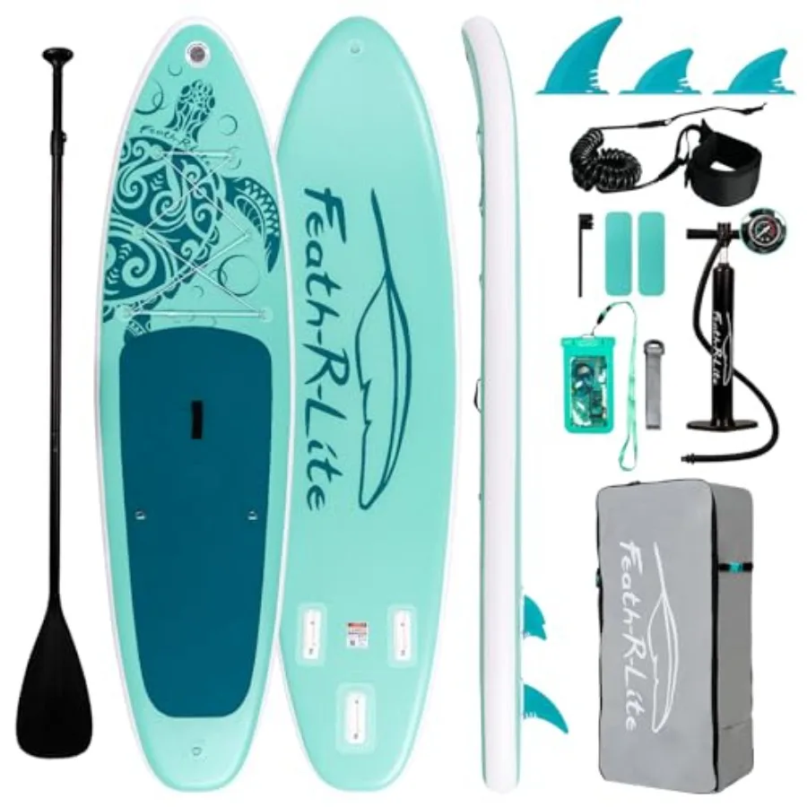Inflatable Ultra-Light 10'×30''/10'6''×33'' Stand Up Paddle Board for All Skill Levels Blue PVC Drop-Stitch Material Non-Slip C
Inflatable Ultra-Light 10'×30''/10'6''×33'' Stand Up Paddle Board for All Skill Levels Blue PVC Drop-Stitch Material Non-Slip C
