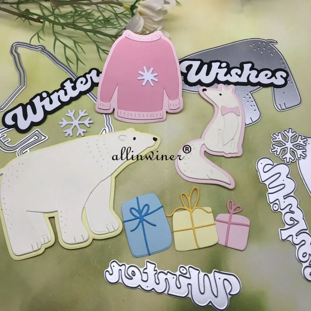 Winter bear fox sweater Metal Cutting Dies Stencils Die Cut for DIY Scrapbooking Album Paper Card Embossing
Winter bear fox sweater Metal Cutting Dies Stencils Die Cut for DIY Scrapbooking Album Paper Card Embossing