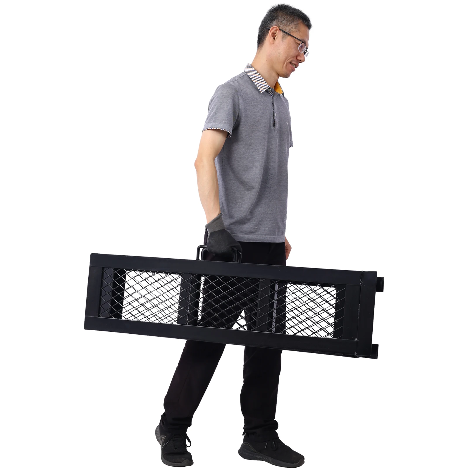 80" Steel Loading Ramp, 500LBS Capacity, Portable Motorcycle Ramp, Folding ATV Ramp for Pick up Truck, Black, Pack of 1
80" Steel Loading Ramp, 500LBS Capacity, Portable Motorcycle Ramp, Folding ATV Ramp for Pick up Truck, Black, Pack of 1