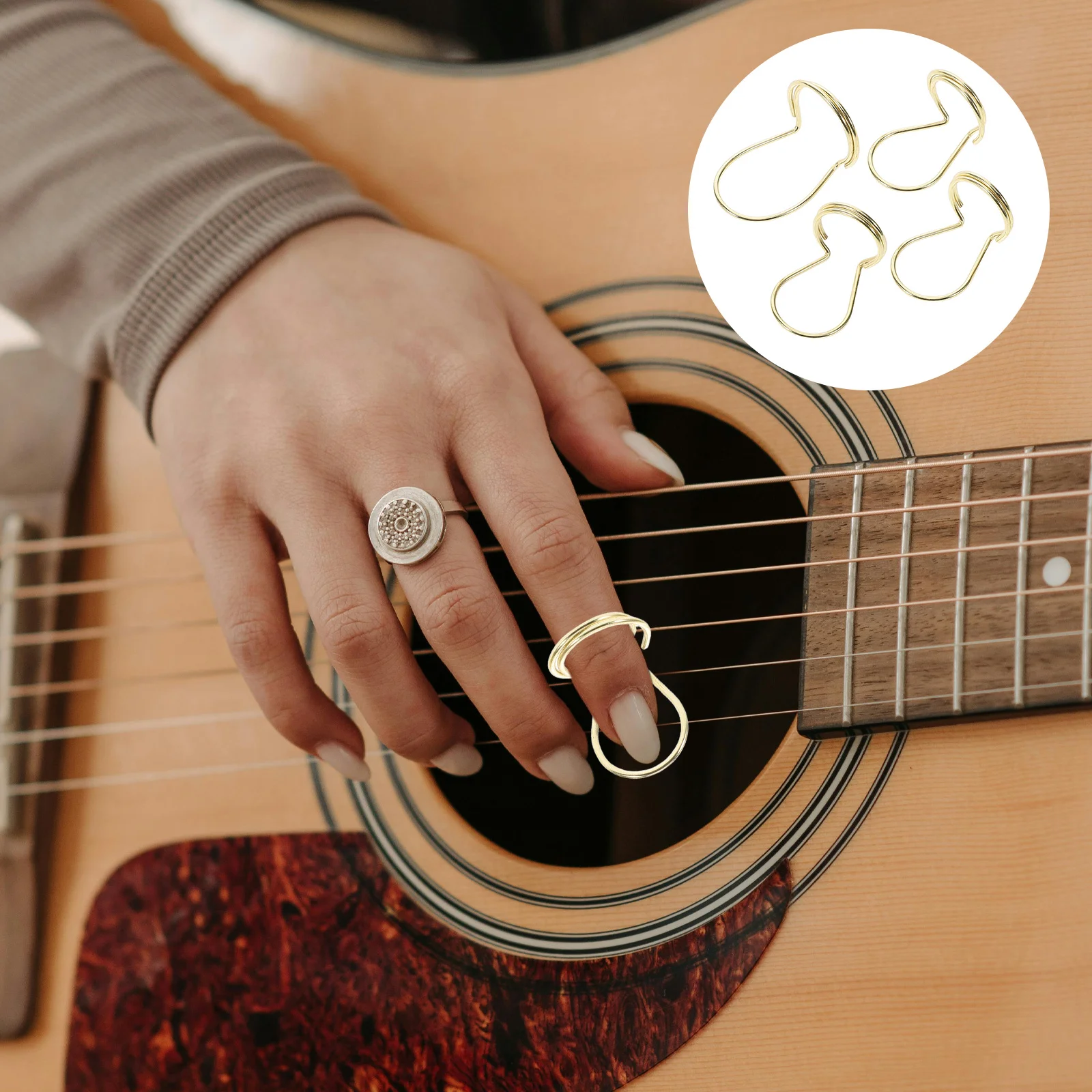 4 Pcs Metal Thumb Pick Electric Guitar Picks Bass Funny Musical Instrument Accessories
4 Pcs Metal Thumb Pick Electric Guitar Picks Bass Funny Musical Instrument Accessories