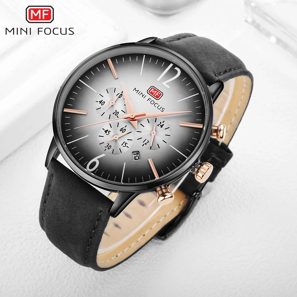 Men's Chronograph Luminous Hands Waterproof Wristwatches Fashion Large Dial Calendar Leather Band Quartz Watch for Man
Men's Chronograph Luminous Hands Waterproof Wristwatches Fashion Large Dial Calendar Leather Band Quartz Watch for Man
