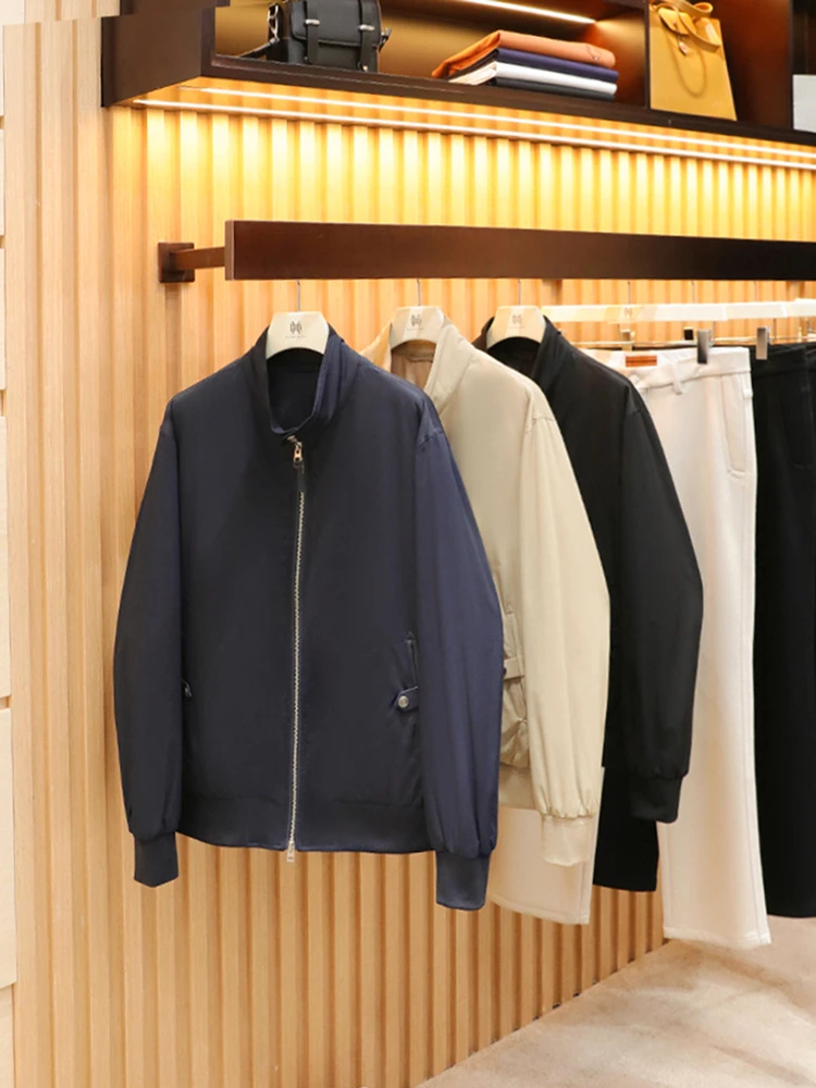 Мужская повседневная куртка-харрингтон из полиэстера с длинными рукавами на молнии для делового стиля
Мужская повседневная куртка-харрингтон из полиэстера с длинными рукавами на молнии для делового стиля