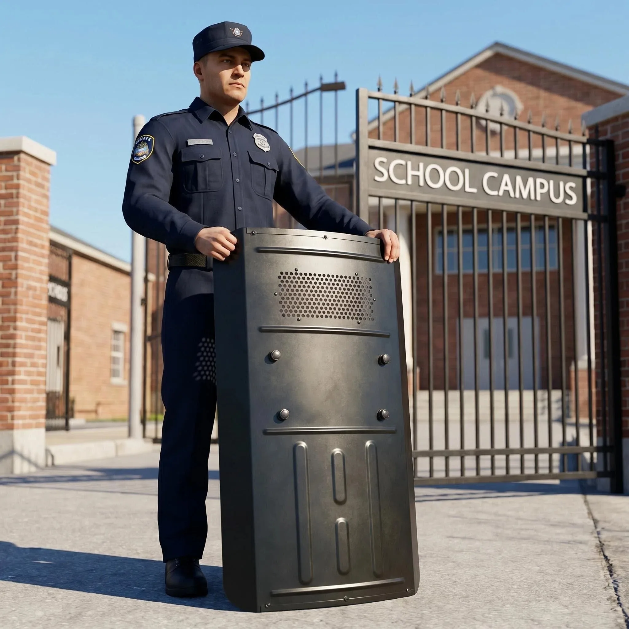 90x50cm Handheld Metal Riot Shield, Aluminum Alloy Shield, PC Protective Mirror, Security Equipment
90x50cm Handheld Metal Riot Shield, Aluminum Alloy Shield, PC Protective Mirror, Security Equipment