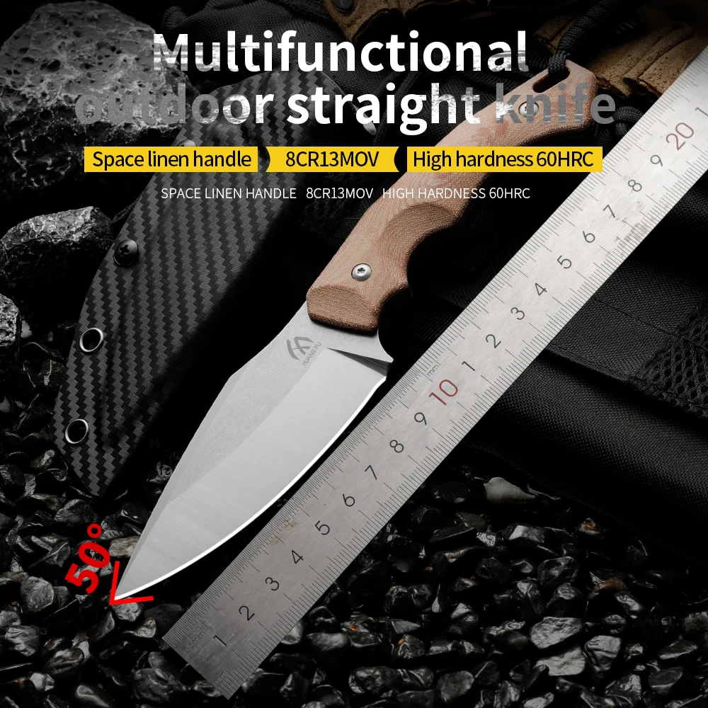 High quality multifunctional fixed blade - outdoor camping, rescue, and emergency survival knife, men's gift
High quality multifunctional fixed blade - outdoor camping, rescue, and emergency survival knife, men's gift