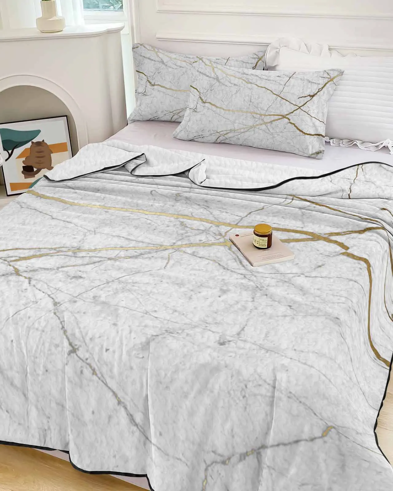 Marble Pattern Cooling Blankets Air Condition Comforter Lightweight Summer Quilt for Bed Breathable Soft Thin Quilt
Marble Pattern Cooling Blankets Air Condition Comforter Lightweight Summer Quilt for Bed Breathable Soft Thin Quilt
