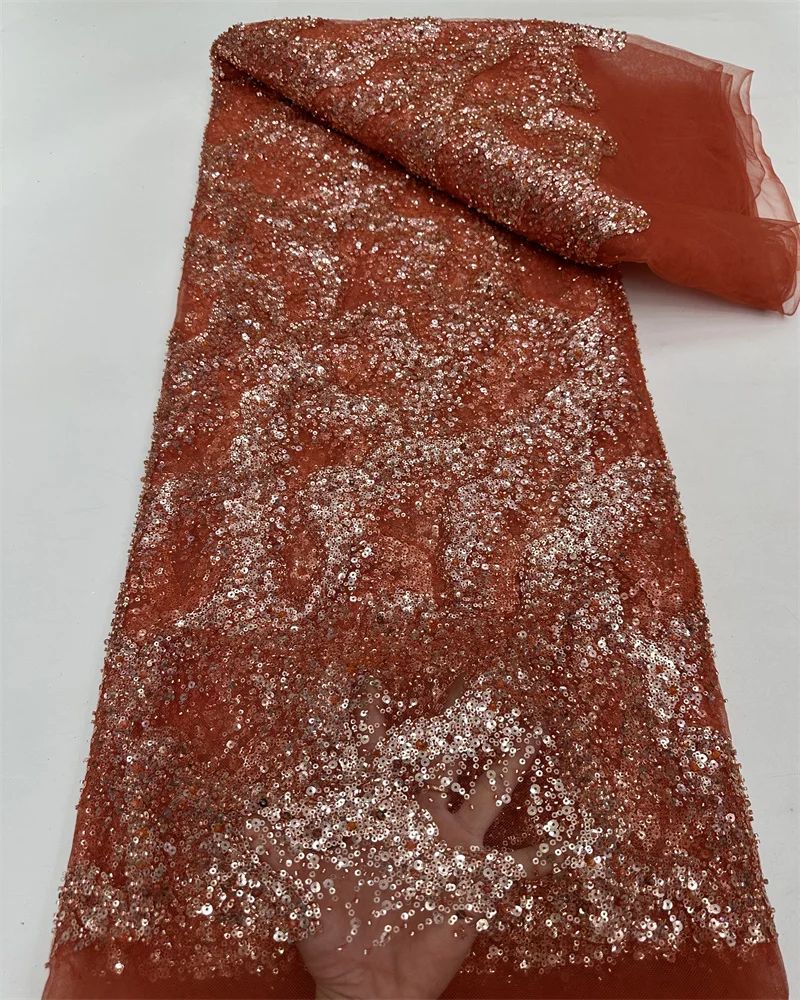 5 Yards High-end Heavy Beaded Fabric 2024 Latest African Luxury French Sequins Groom Embroidery Lace Fabric For Dresses Sewing
5 Yards High-end Heavy Beaded Fabric 2024 Latest African Luxury French Sequins Groom Embroidery Lace Fabric For Dresses Sewing