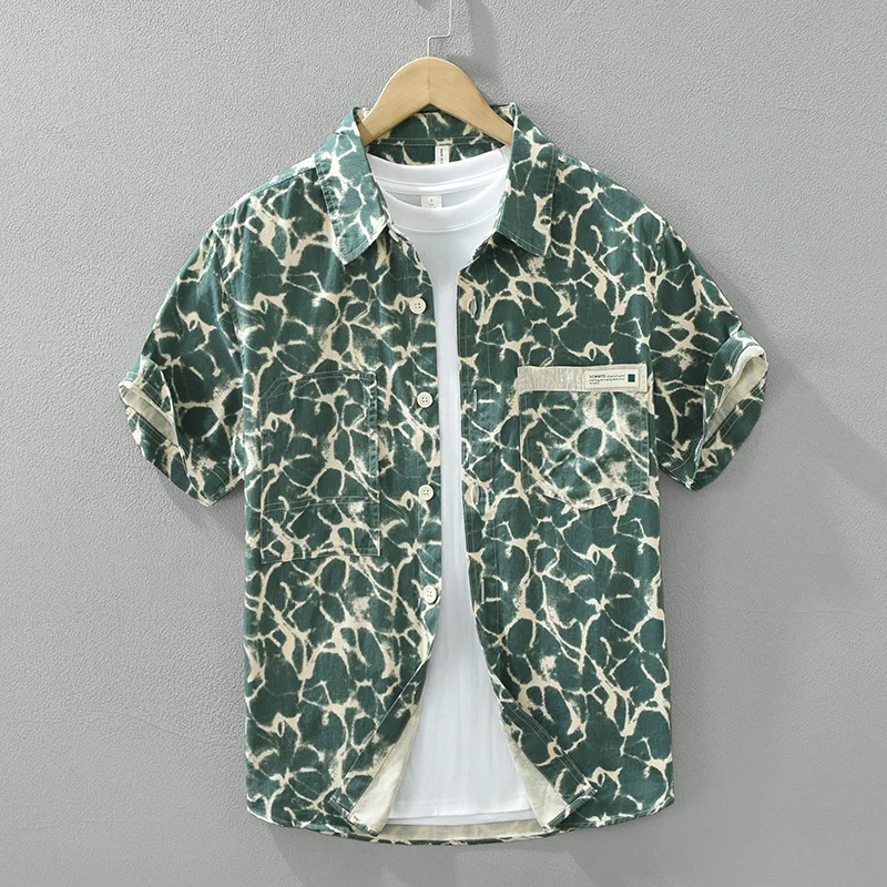 New Summer Clothes for Men Short Sleeve Printed Shirt Streetwear Youth Top Pure Cotton Casual Shirts Pocket Button Shirt Fashion
New Summer Clothes for Men Short Sleeve Printed Shirt Streetwear Youth Top Pure Cotton Casual Shirts Pocket Button Shirt Fashion