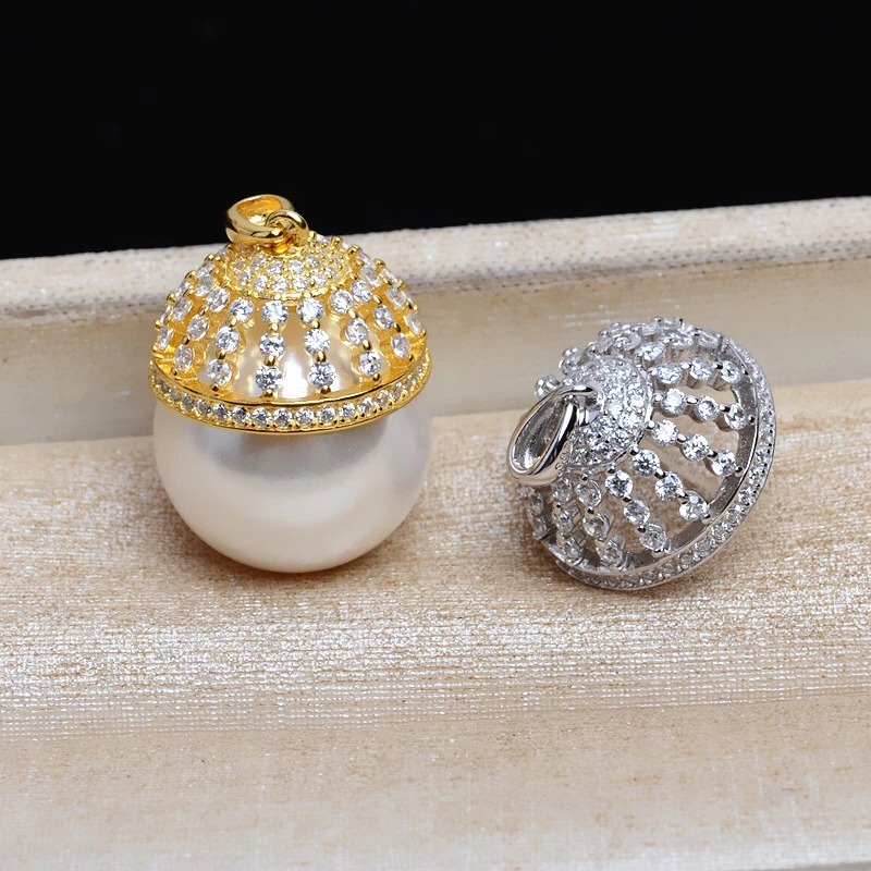 925 Sterling Silver Pendant Mounts Base Findings Settings Mountings Jewelry Fittings for 16-17mm Size Pearls
925 Sterling Silver Pendant Mounts Base Findings Settings Mountings Jewelry Fittings for 16-17mm Size Pearls