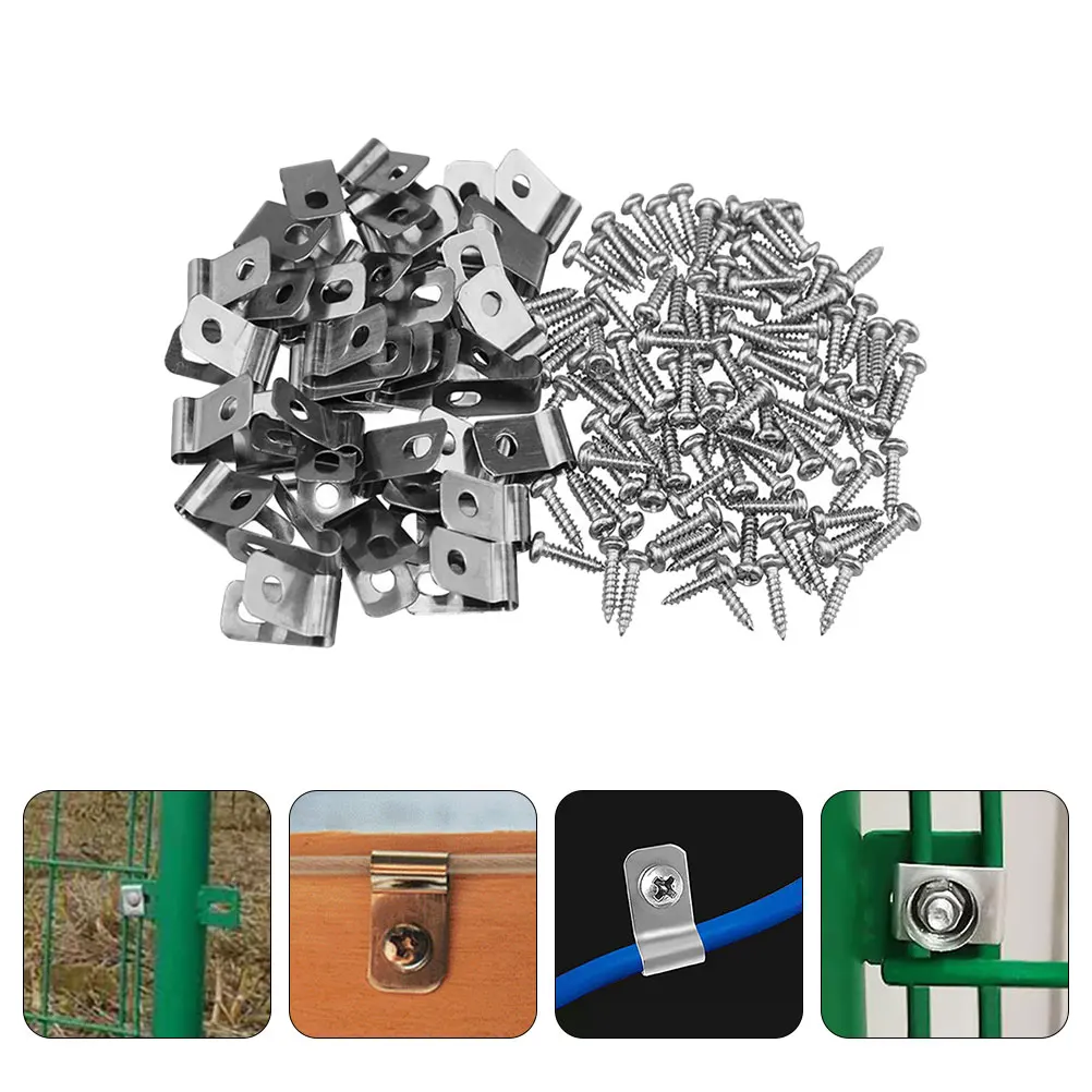 100 set Wire Fence Clips Stainless Steel for Wood Metal Durable Aluminum Fence Clamps Garden Pet Supplies Anti Rust Strong
100 set Wire Fence Clips Stainless Steel for Wood Metal Durable Aluminum Fence Clamps Garden Pet Supplies Anti Rust Strong
