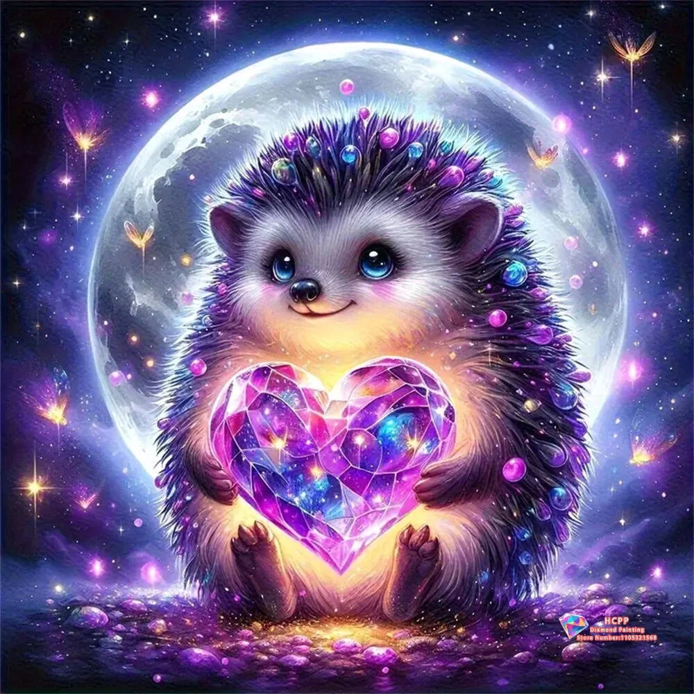 Cute Hedgehog with Crystal Heart & Moon 5D DIY Diamond Painting Set with Square and Round Diamonds Crafts Home Decor Gifts
Cute Hedgehog with Crystal Heart & Moon 5D DIY Diamond Painting Set with Square and Round Diamonds Crafts Home Decor Gifts
