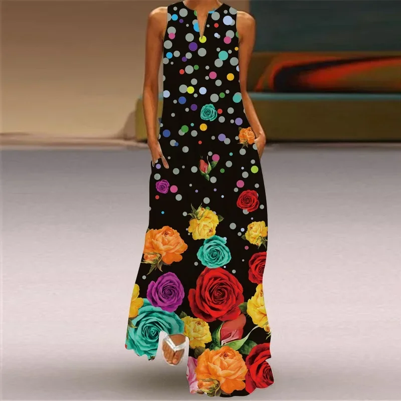 2024Vintage Dress elegant and romantic printed bohemian V-neck sleeveless dress vintage dress
2024Vintage Dress elegant and romantic printed bohemian V-neck sleeveless dress vintage dress