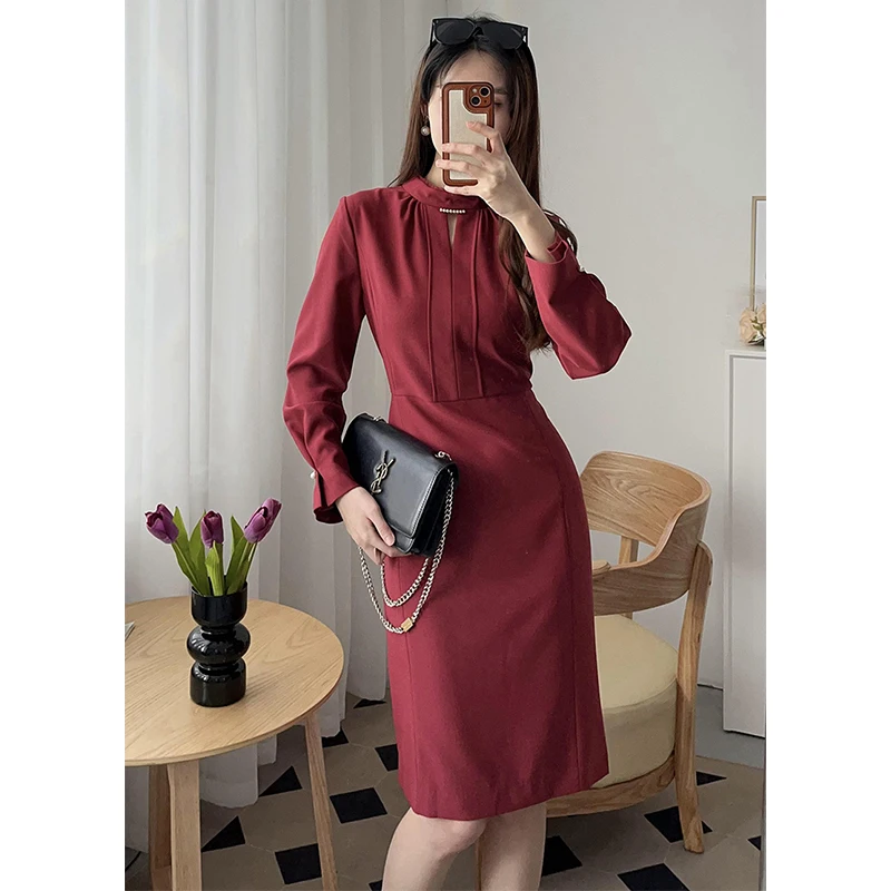 Ele Pearl Decorated Long Sve Slimming Dr Stand Collar Waist Cinched Women's Dr Sli Ladylike Spring Dr
Ele Pearl Decorated Long Sve Slimming Dr Stand Collar Waist Cinched Women's Dr Sli Ladylike Spring Dr