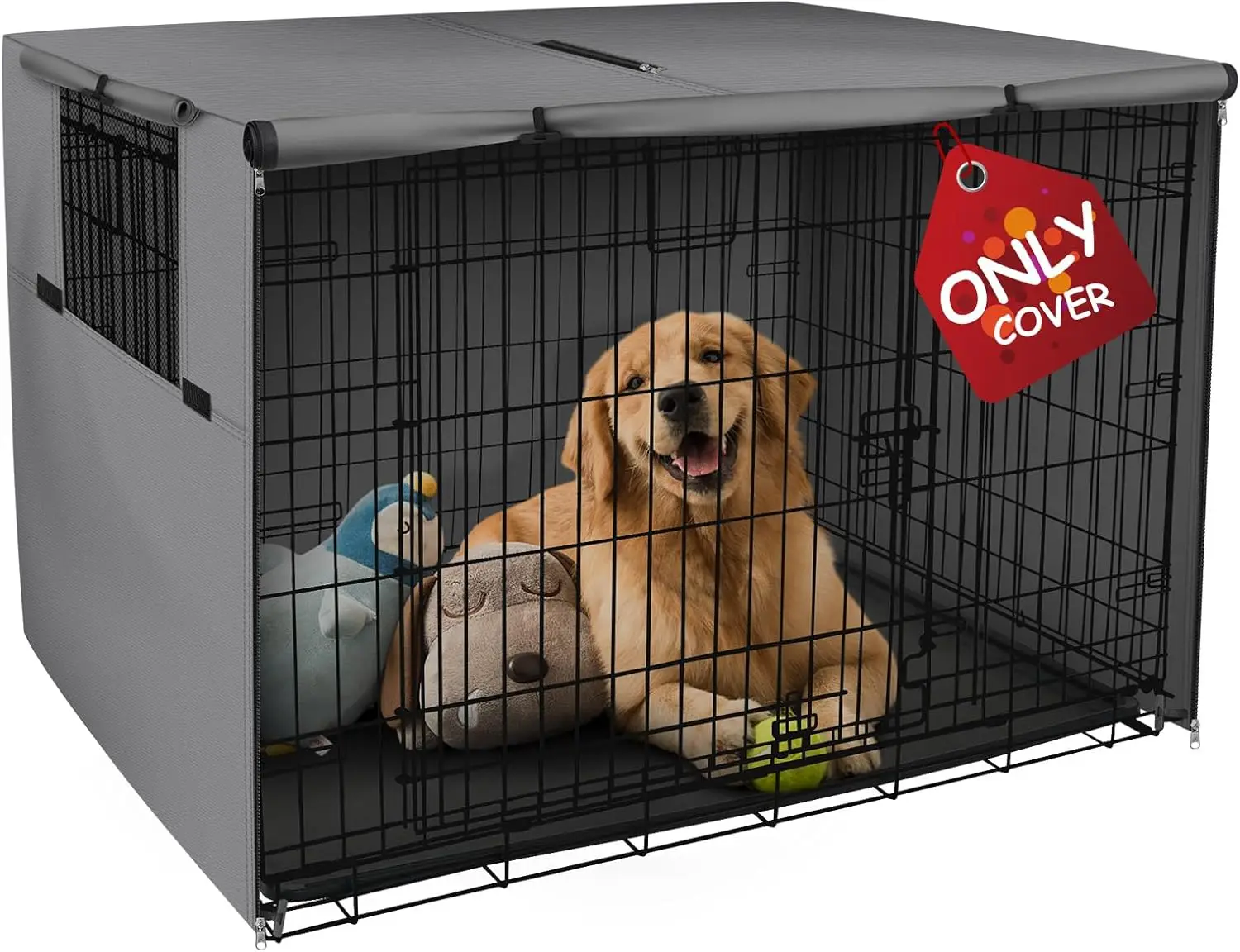 Universal 48" Dog Crate Cover, Heavy Duty Oxford Fabric, Sun & Wind Protection, Grey
Universal 48" Dog Crate Cover, Heavy Duty Oxford Fabric, Sun & Wind Protection, Grey