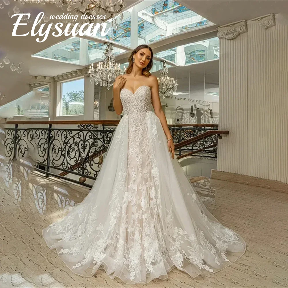 Customized Luxury Mermaid Wedding Dress Strapless Sleeveless Beading Backless Bridal Gown Detachable Trailing Marriage Dress
Customized Luxury Mermaid Wedding Dress Strapless Sleeveless Beading Backless Bridal Gown Detachable Trailing Marriage Dress