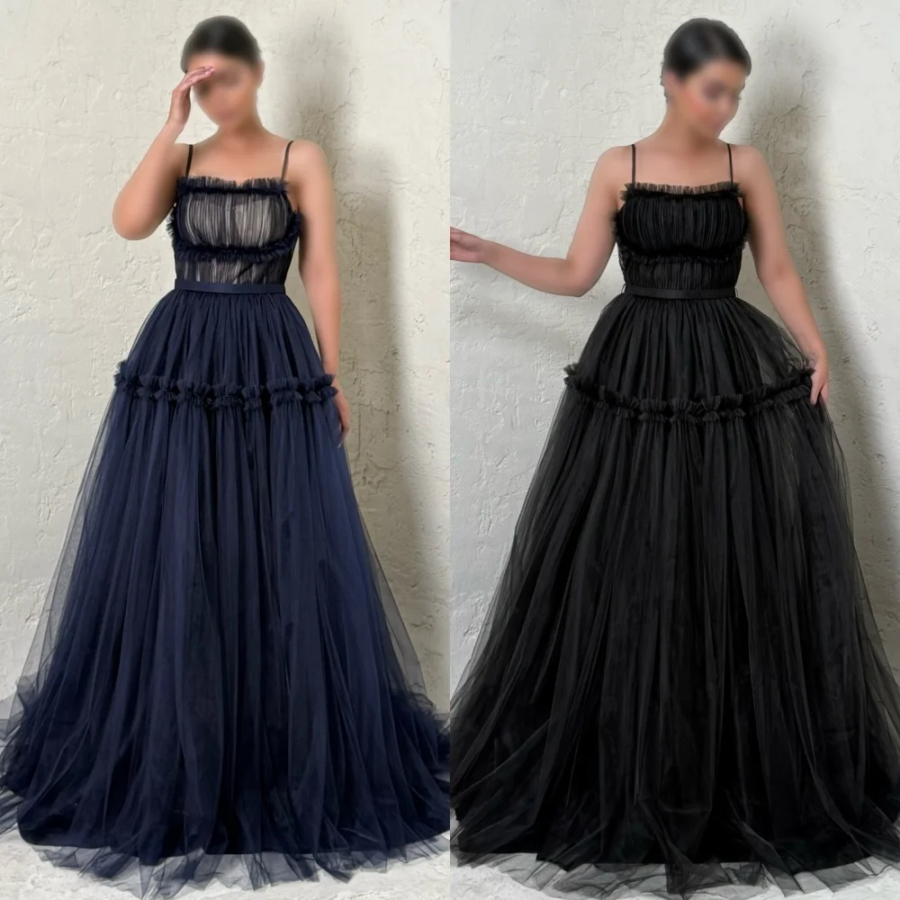 Customized High Quality Fashion Tulle Ruched A-line Spaghetti strap Long Dresses Bespoke Occasion Dresses Matching Modern Style
Customized High Quality Fashion Tulle Ruched A-line Spaghetti strap Long Dresses Bespoke Occasion Dresses Matching Modern Style