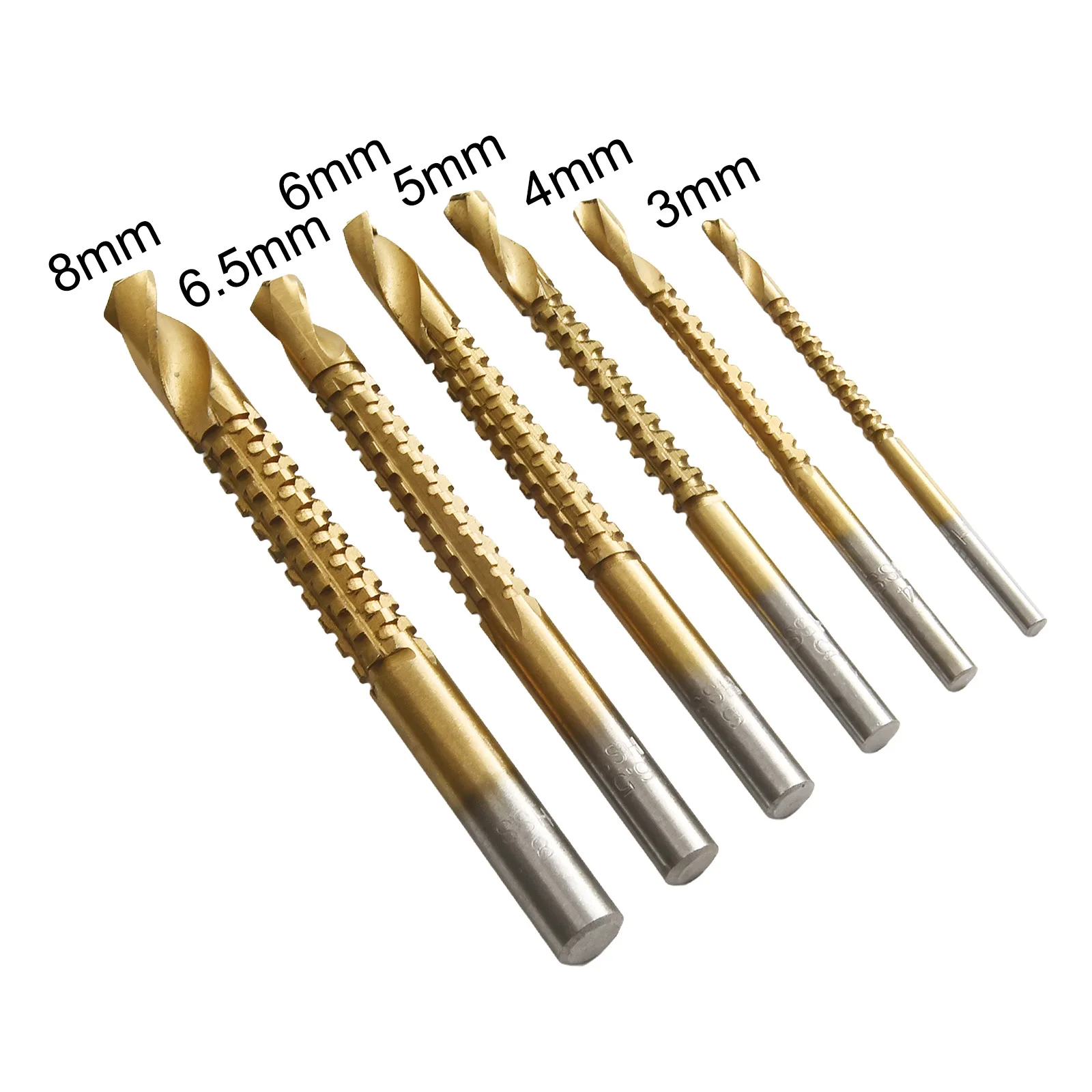 8mm Metric Spiral Tap Serrated Drill Bit Set High-Speed Steel Drill Softer Metals Compatibility Spiral Groove Design
8mm Metric Spiral Tap Serrated Drill Bit Set High-Speed Steel Drill Softer Metals Compatibility Spiral Groove Design