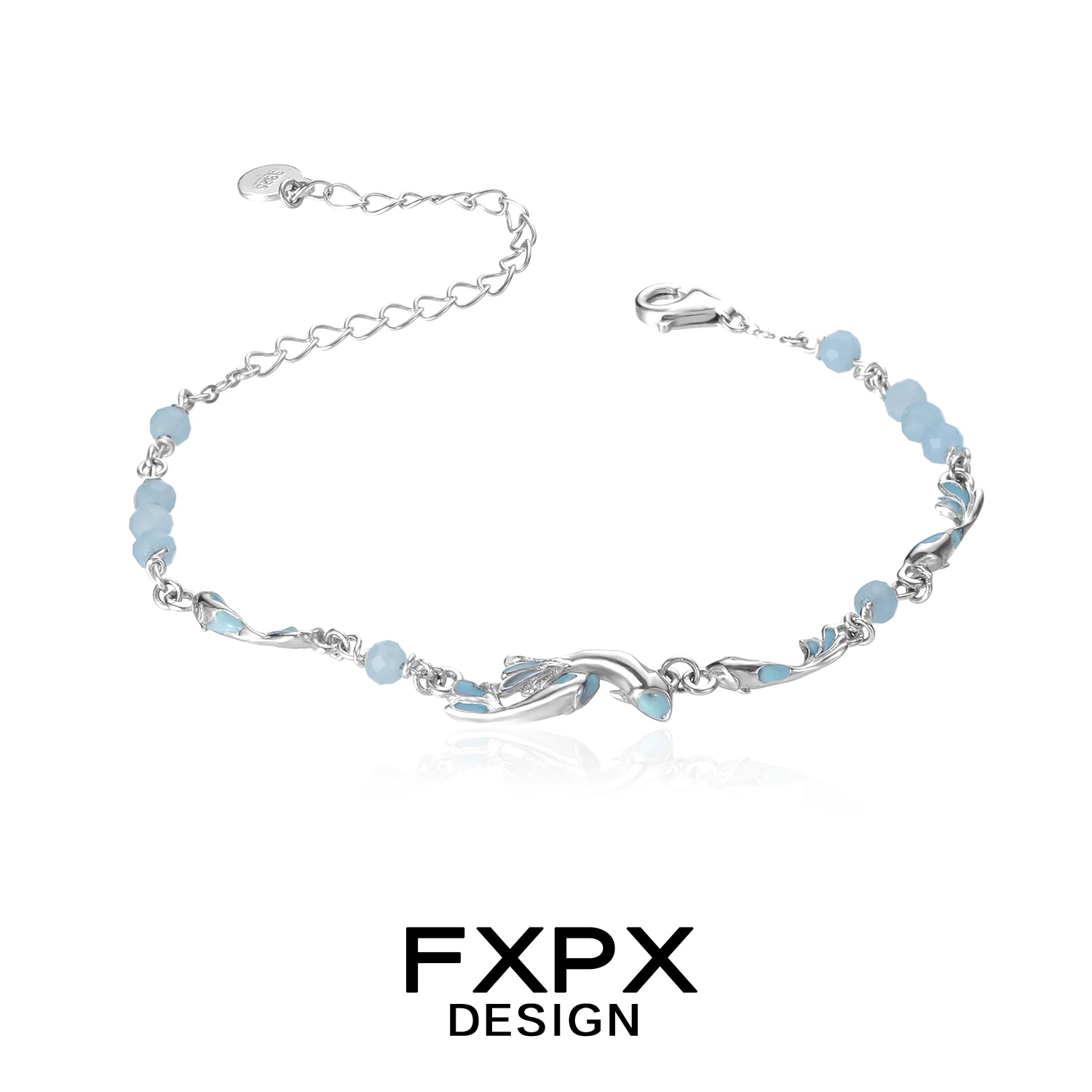 Sterling Silver Sea Blue Fish-Shaped Bracelet for Girls Fashionable Jewelry Accessory
Sterling Silver Sea Blue Fish-Shaped Bracelet for Girls Fashionable Jewelry Accessory