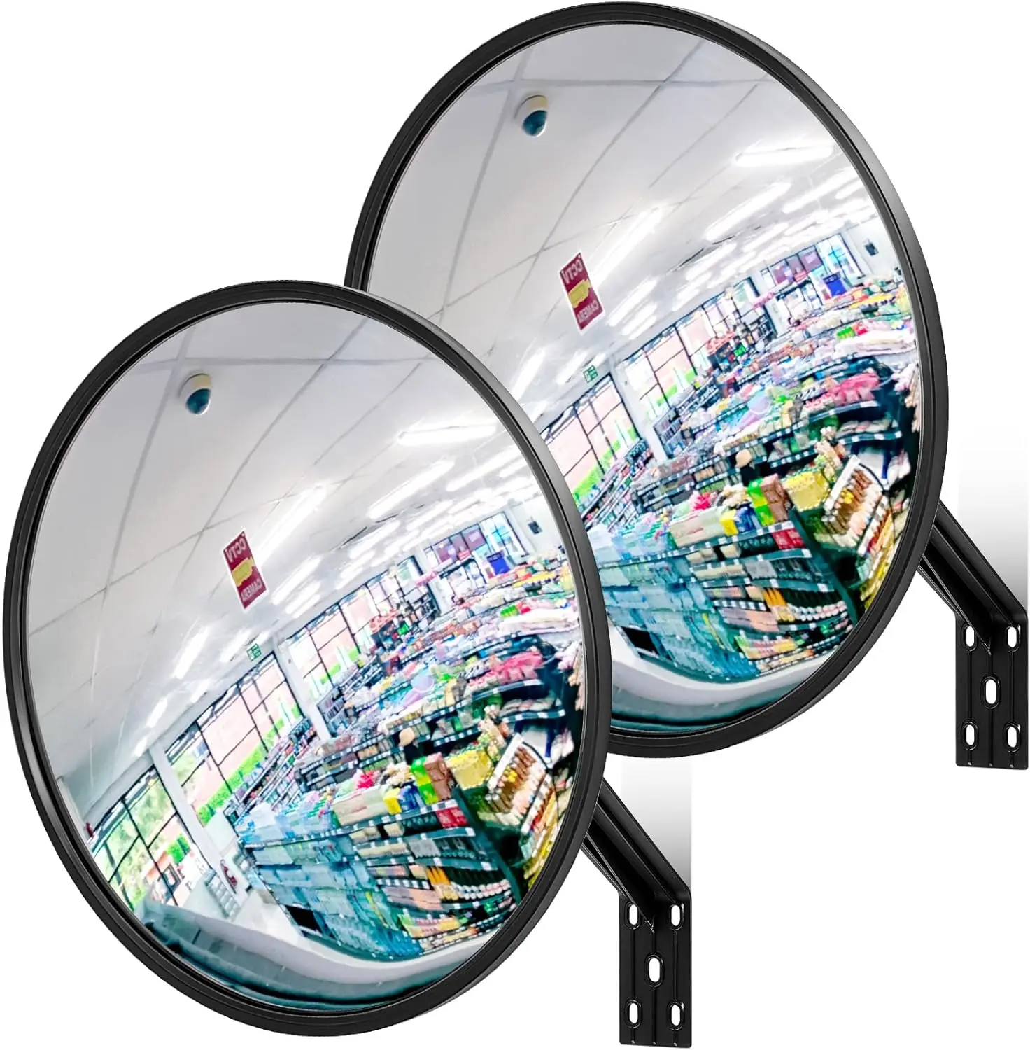 2 Pcs Acrylic Convex Mirror with Bracket for Garage Warehouse School Indoor Outdoor 12 Inch
2 Pcs Acrylic Convex Mirror with Bracket for Garage Warehouse School Indoor Outdoor 12 Inch
