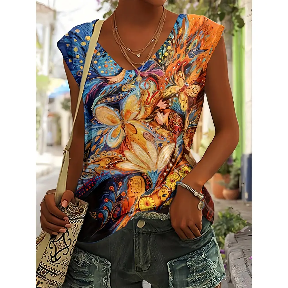 Women's Vest Party Casual Loose Fashion Clothing Summer Crewneck Sleeveless Top Niche Pattern 3D Personality Printed Vest
Women's Vest Party Casual Loose Fashion Clothing Summer Crewneck Sleeveless Top Niche Pattern 3D Personality Printed Vest